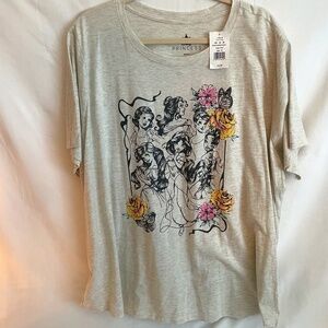 Disney Princesses Graphic Tee Plus Size 3x NEW! with tags